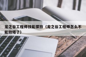 龙之谷工程师技能摆放（龙之谷工程师怎么不能放塔了）